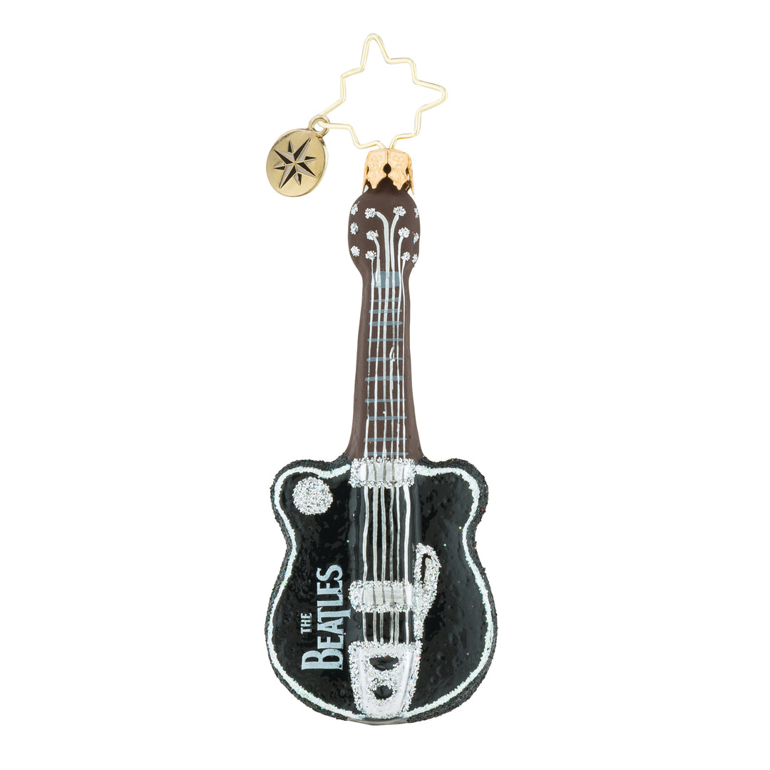 Ornament Description - String Of Hits: With a music catalog like the Fab Four, each song was likely spun on a guitar of either George, Paul, or John. Perhaps just like this one?