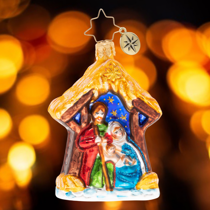 Ornament Description - Miracle in the Manger Gem: On a quiet December night in Bethlehem, a miracle took place. The son of Mary and Joseph, Jesus came into the world to bless us with his grace.