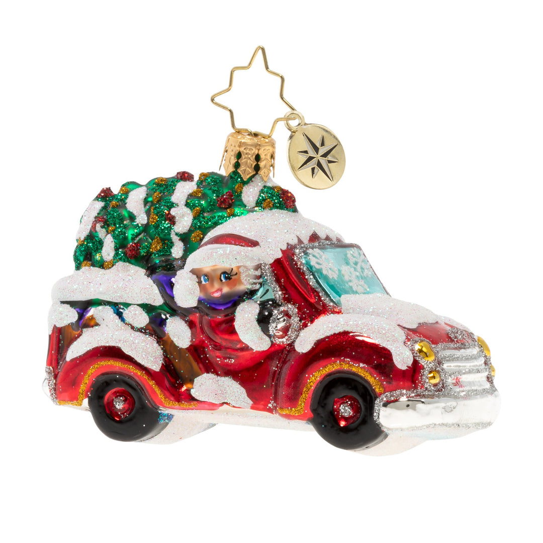 Back - Ornament Description - Christmas Treasures Tree: Treat yourself to a resplendent white Christmas with this ornate tree icicle ornament! Detailed with gold filigree and jewel-toned ornaments, this snow-white Christmas tree is the perfect pop of luxe sparkle for your collection! This special ornament has been hand-picked by the Radko team to be part of the Limited Edition collection.