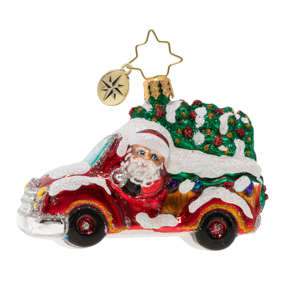 Front - Ornament Description - Christmas Treasures Tree: Treat yourself to a resplendent white Christmas with this ornate tree icicle ornament! Detailed with gold filigree and jewel-toned ornaments, this snow-white Christmas tree is the perfect pop of luxe sparkle for your collection! This special ornament has been hand-picked by the Radko team to be part of the Limited Edition collection.