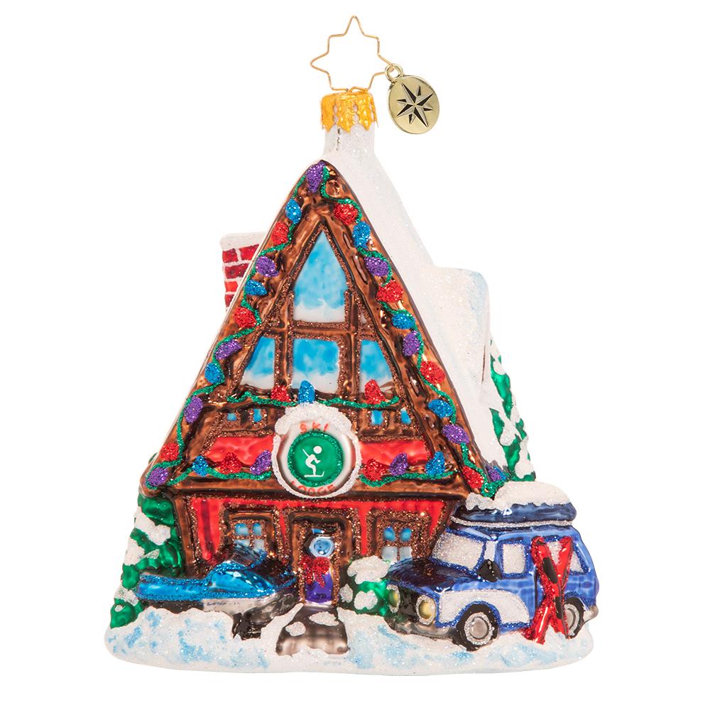 Front - Ornament Description - Hillside for the Holidays: Dry off those mittens, meet new friends, and warm up with a cup hot cocoa or herbal tea. The lodge is the coziest place to unwind aprÃ¨s-ski.