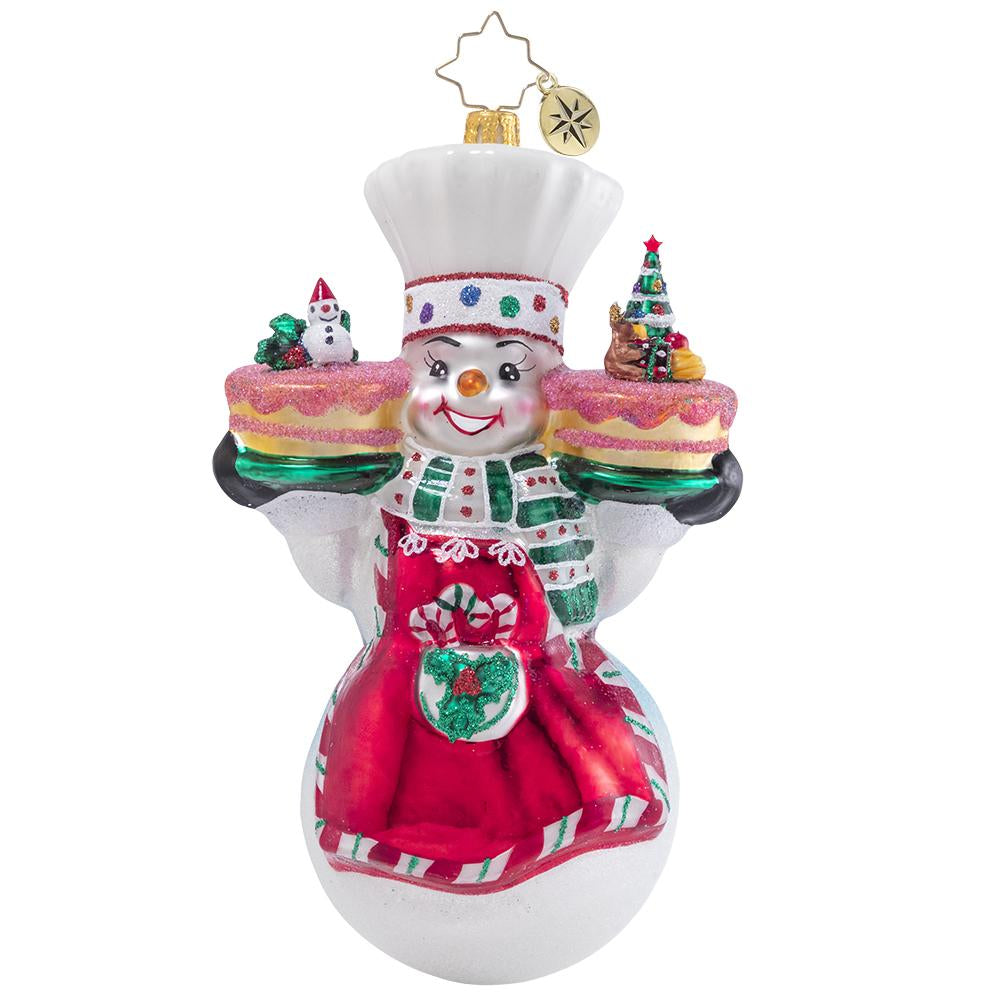 Front - Ornament Description - This Christmas Takes The Cake!: Mr. Snowman has been hard at work in his magical bakery, whipping up all types of sweets as the holidays draw near. These Christmas cakes are sure to fly off the shelves--no one can resist his frosty treats!