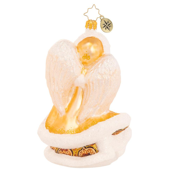 Ornaments - Description: Dashingly Divine Angel - Hark the herald! This glowing golden angel symbolizes hope, peace, and holiday blessings for all. 