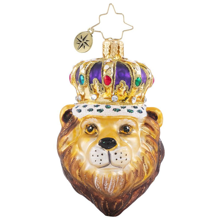 Front - Ornament Description - Roaring Royalty Gem: They say the very best leaders are the ones with a heartâ€¦of a lion! This regal royal reigns supreme.