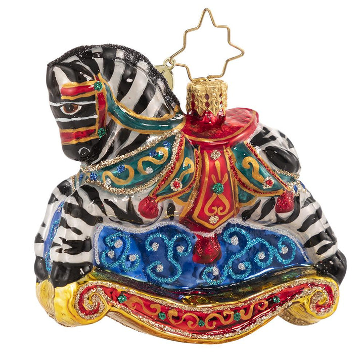 Front - Ornament Description - Rocking In Stripes Gem: Black with white stripes, or white with black stripes? Whatever side you are on, it is clear this beauty is more than your average rocking horse!