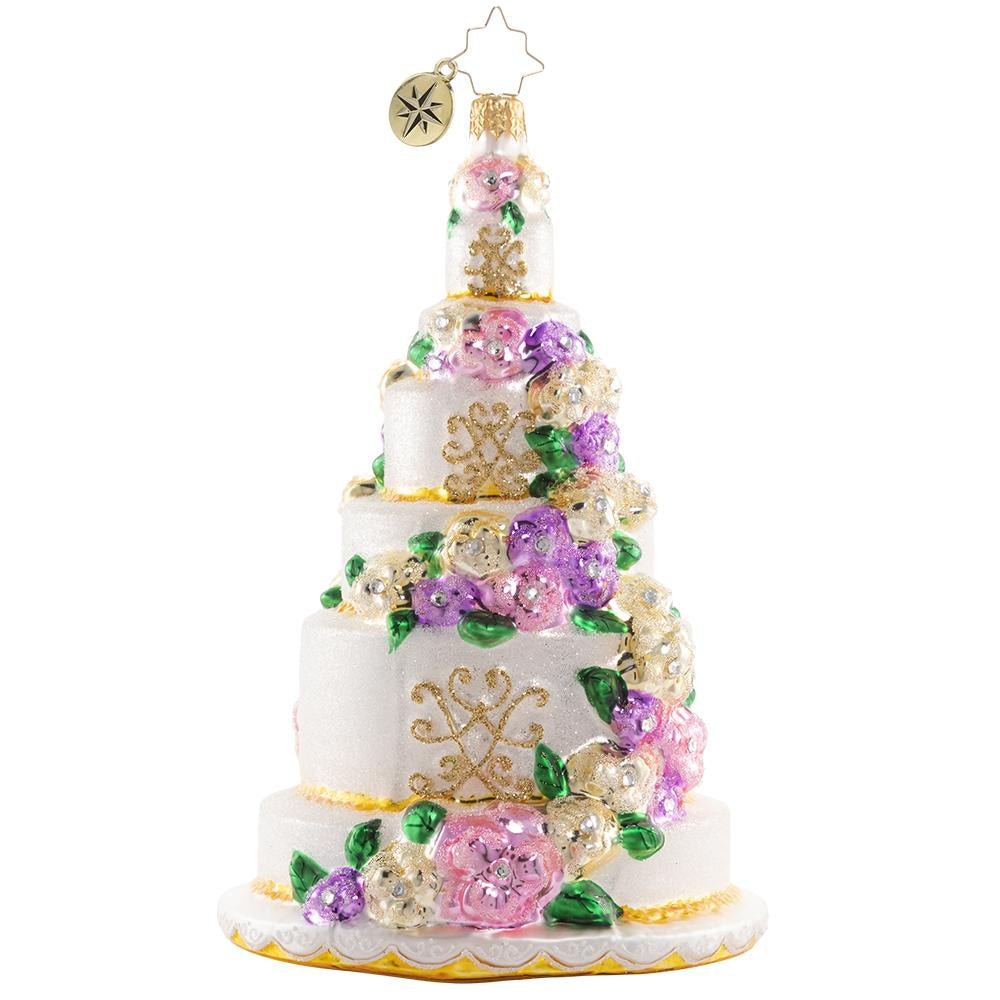 Front - Ornament Description - Six-Tier Celebration: Let them eat cake! Commemorate your "I Do's" with this towering confection and remember that love is sweet!