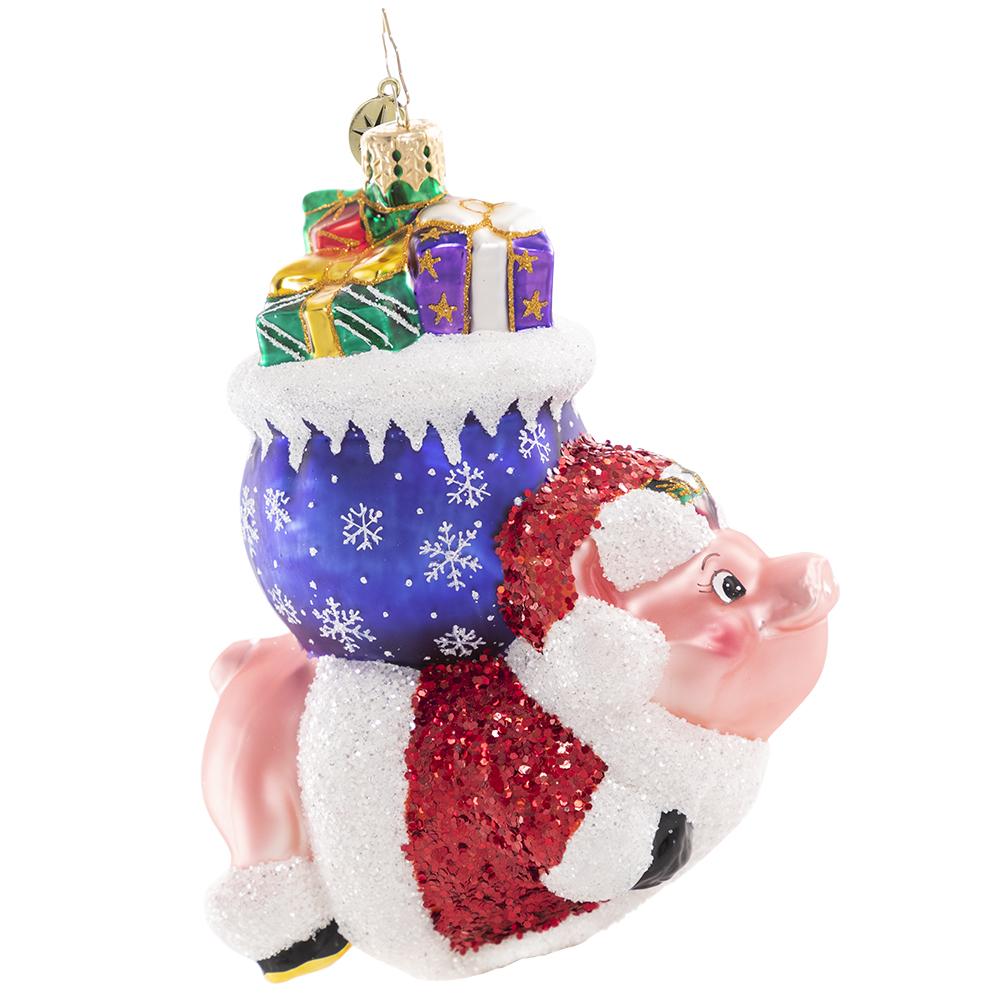 Front - Ornament Description - When Pigs Fly!: This piggie has got serious sty-le! He is reaching for the sky and proving that with the help of a little Christmas magic, nothing is impossible!