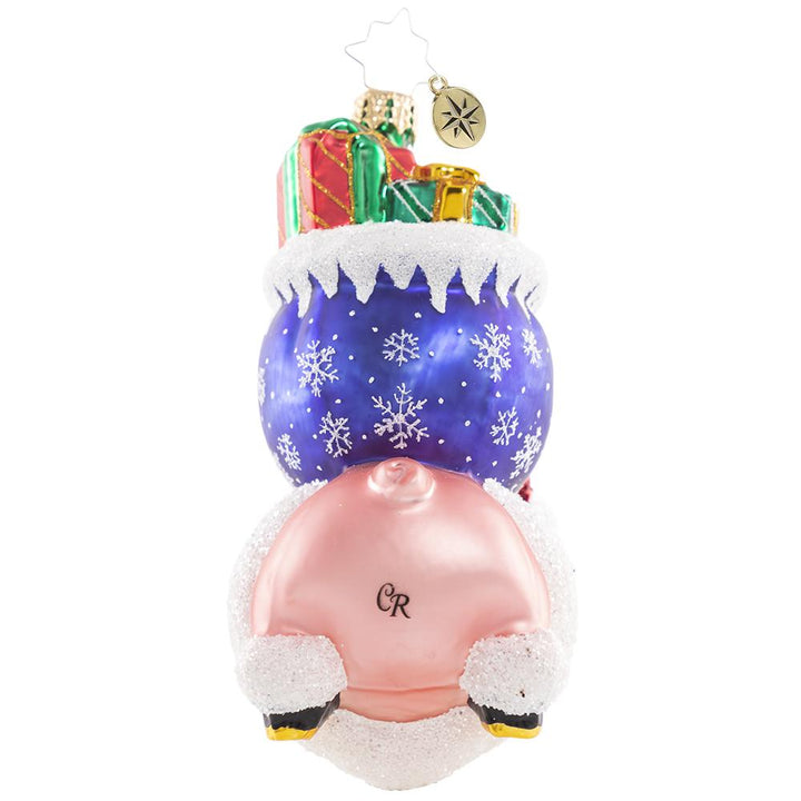 Back - Ornament Description - When Pigs Fly!: This piggie has got serious sty-le! He is reaching for the sky and proving that with the help of a little Christmas magic, nothing is impossible!