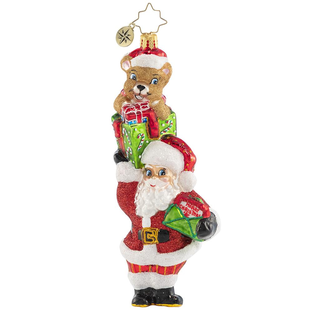 Front - Ornament Description - Get Well Soon!: When he is not tinkering at the North Pole, one of Santa's favorite things to do is spread his cheer and magic where it is needed most-- with kiddos in the hospital. A percentage of the sales from this special ornament will benefit a pediatric cancer charity.