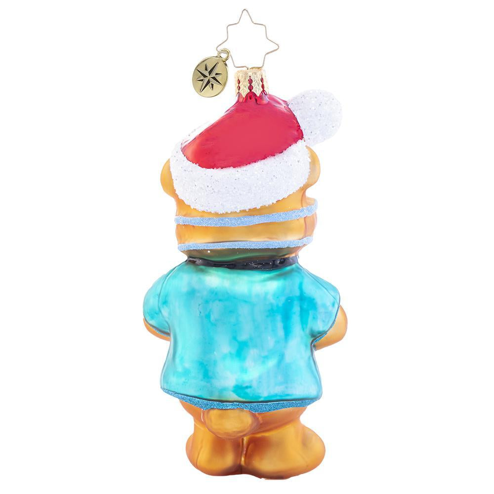 Back - Ornament Description - Dr. Ted E. Bear: Paging Dr. Ted E. Bear! Putting smiles on faces all day long, there is nothing he could ever do wrong!Â  A portion of the proceeds from the sale of this ornament will be donated to an organization providing relief for the COVID-19 Pandemic.