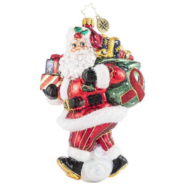 Ornament Description - AIDS Charity Claus: Santa carries a red ribbon to raise AIDS awareness and to deliver hope to anyone affected by the disease this holiday season. A percentage of proceeds from the sale of this ornament will benefit AIDS research.