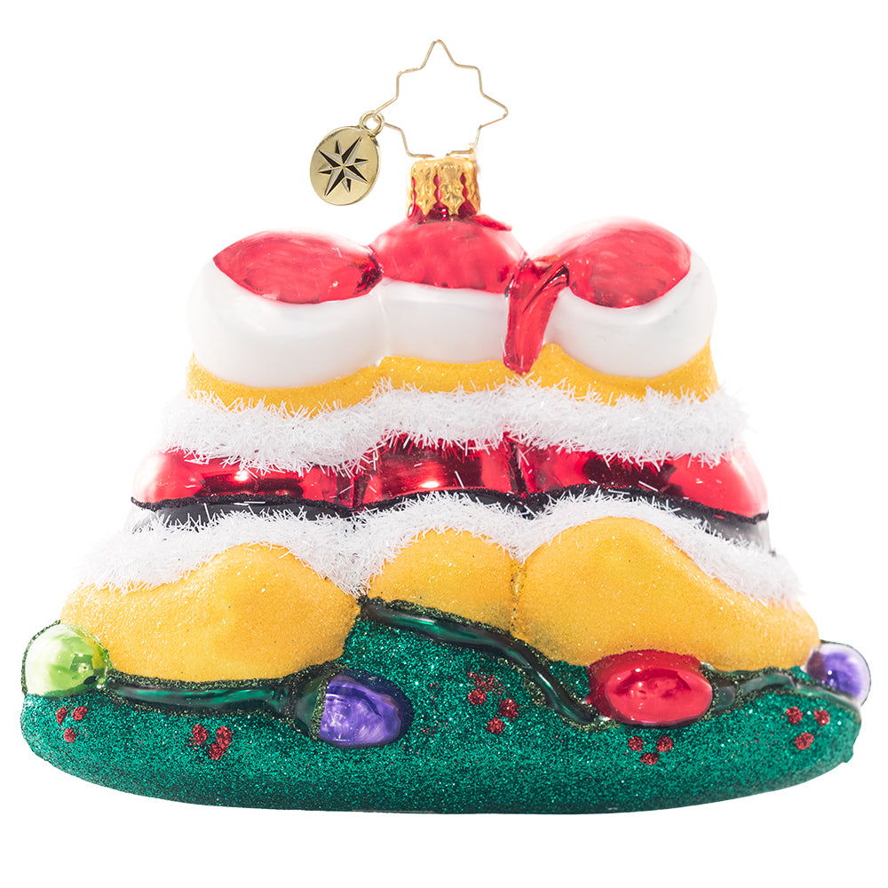 Back - Ornament Description - Sweet PEEPS® Santas: Everyone's favorite Easter candies are ready to celebrate the Christmas season, too. Dressed in Santa suits, these mallow fellows are really getting into the holiday spirit!