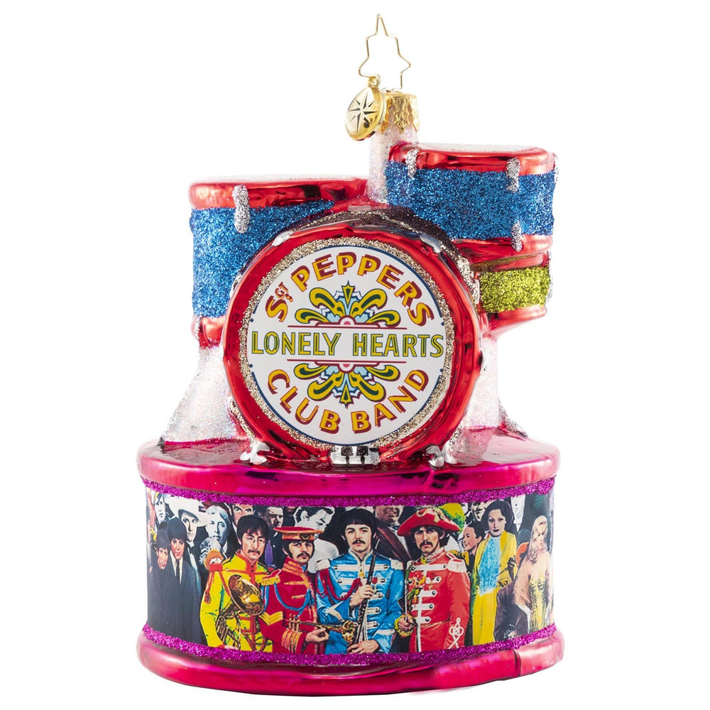 Front - Ornament Description - The Beat of Their Own Drum: The Fab Four are ready to Rock Around the Christmas Tree. All that is missing is their Little Drummer Boy, Ringo!
