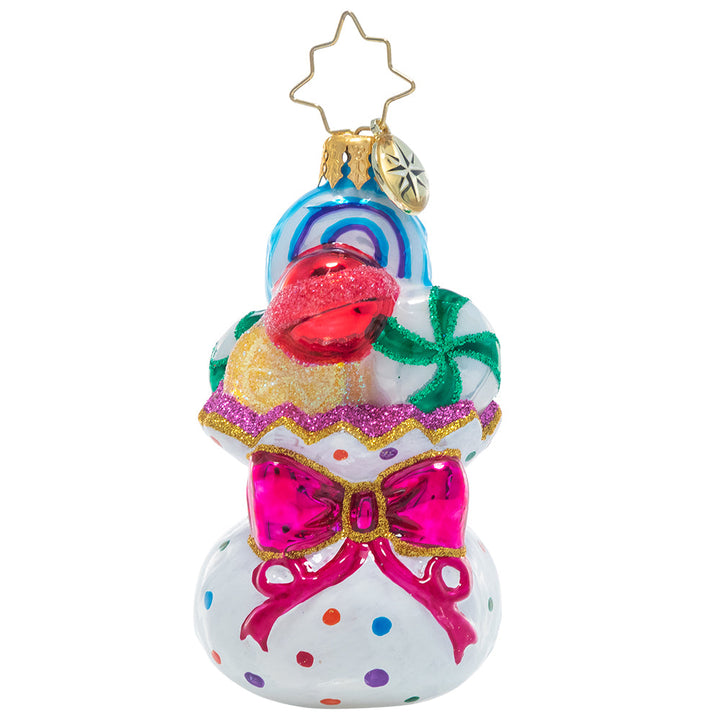 Front - Ornament Description - The Sweetest of Sacks Gem: Santa knows his sweets! He's filled this sack to the brim with all of his favorite tasty treats.