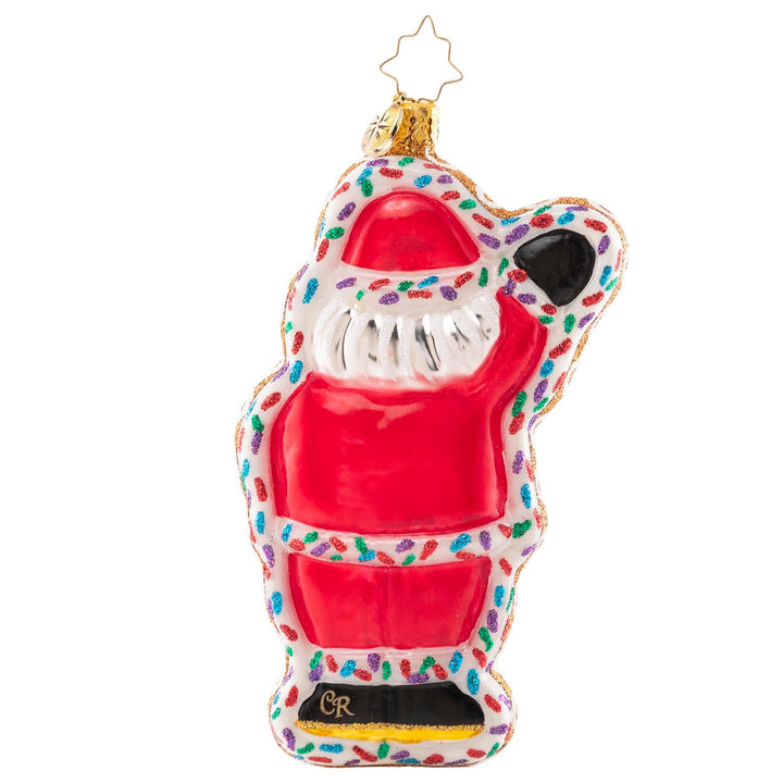 Back - Ornament Description - Cookie Claus: Just when you thought Santa couldn't get any sweeter! This is one tasty treat that has definitely been baked with love--and a pinch of Christmas magic, no doubt!