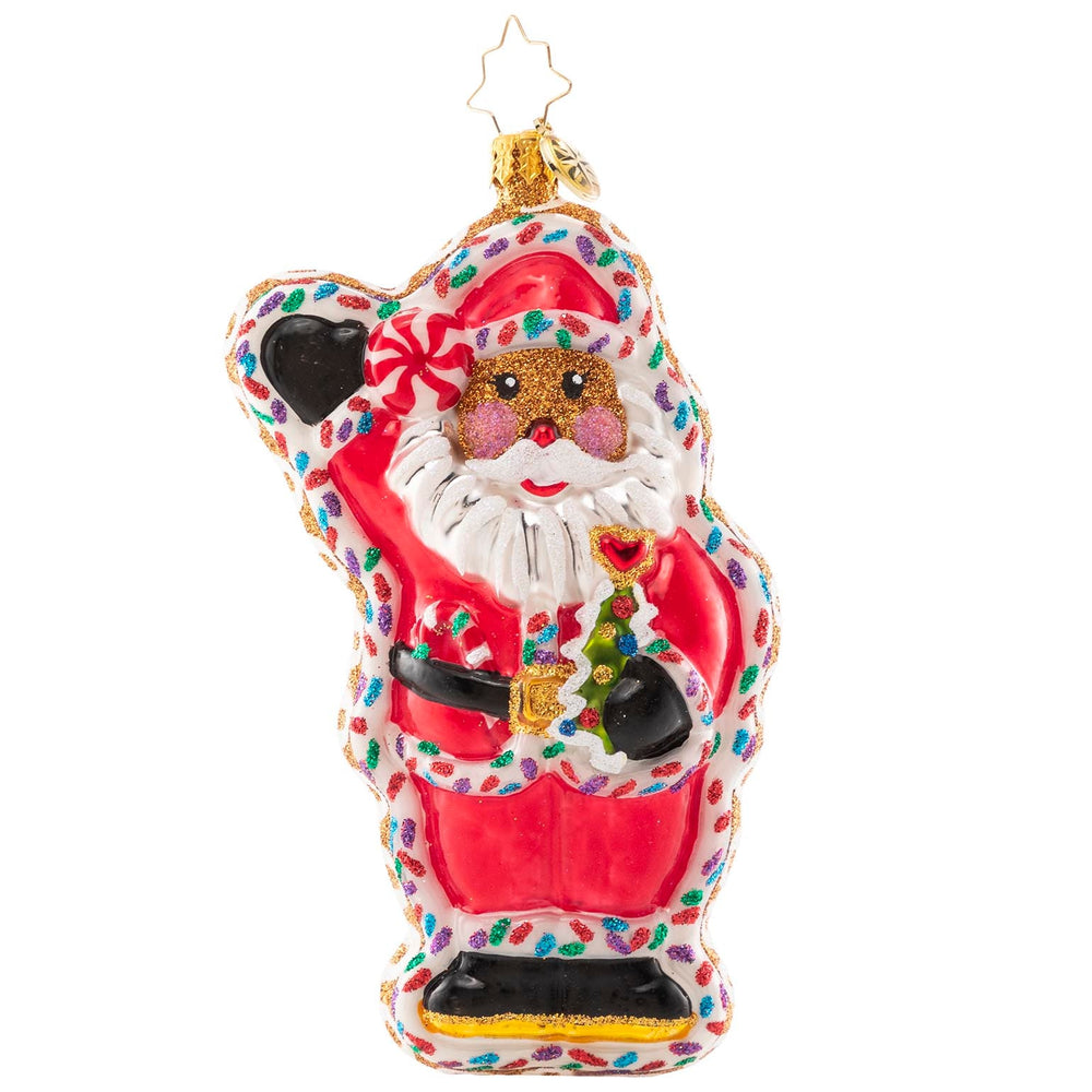 Front - Ornament Description - Cookie Claus: Just when you thought Santa couldn't get any sweeter! This is one tasty treat that has definitely been baked with love--and a pinch of Christmas magic, no doubt!