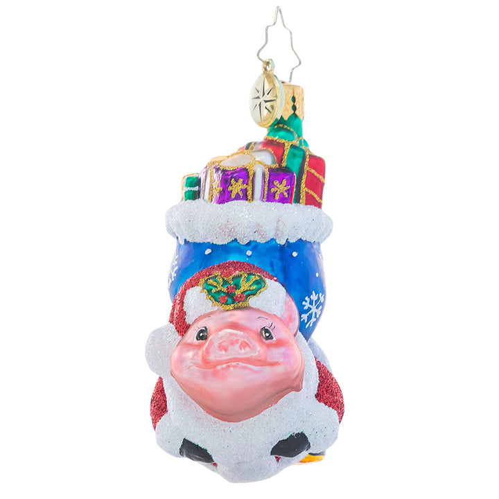 Front - Ornament Description - When Pigs Fly Gem: Up, up, and away! This flying pig ornament proves that anything is possible with a little Christmas magic!