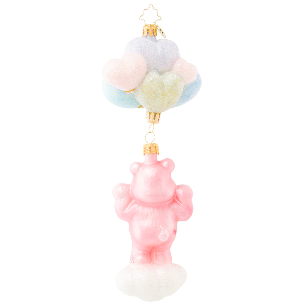 Back - Ornament Description - From Care-A-Lot with Love: Our friend Love-A-Lot Bear is here to brighten your day with a bouquet of colorful balloons and loads of Care Bear cheer. One look at her and you can't help but smile!