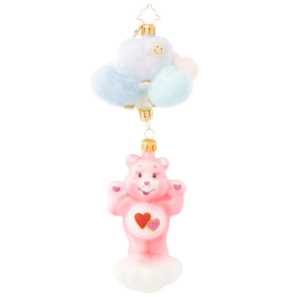 Ornament Description - From Care-A-Lot with Love: Our friend Love-A-Lot Bear is here to brighten your day with a bouquet of colorful balloons and loads of Care Bear cheer. One look at her and you can't help but smile!