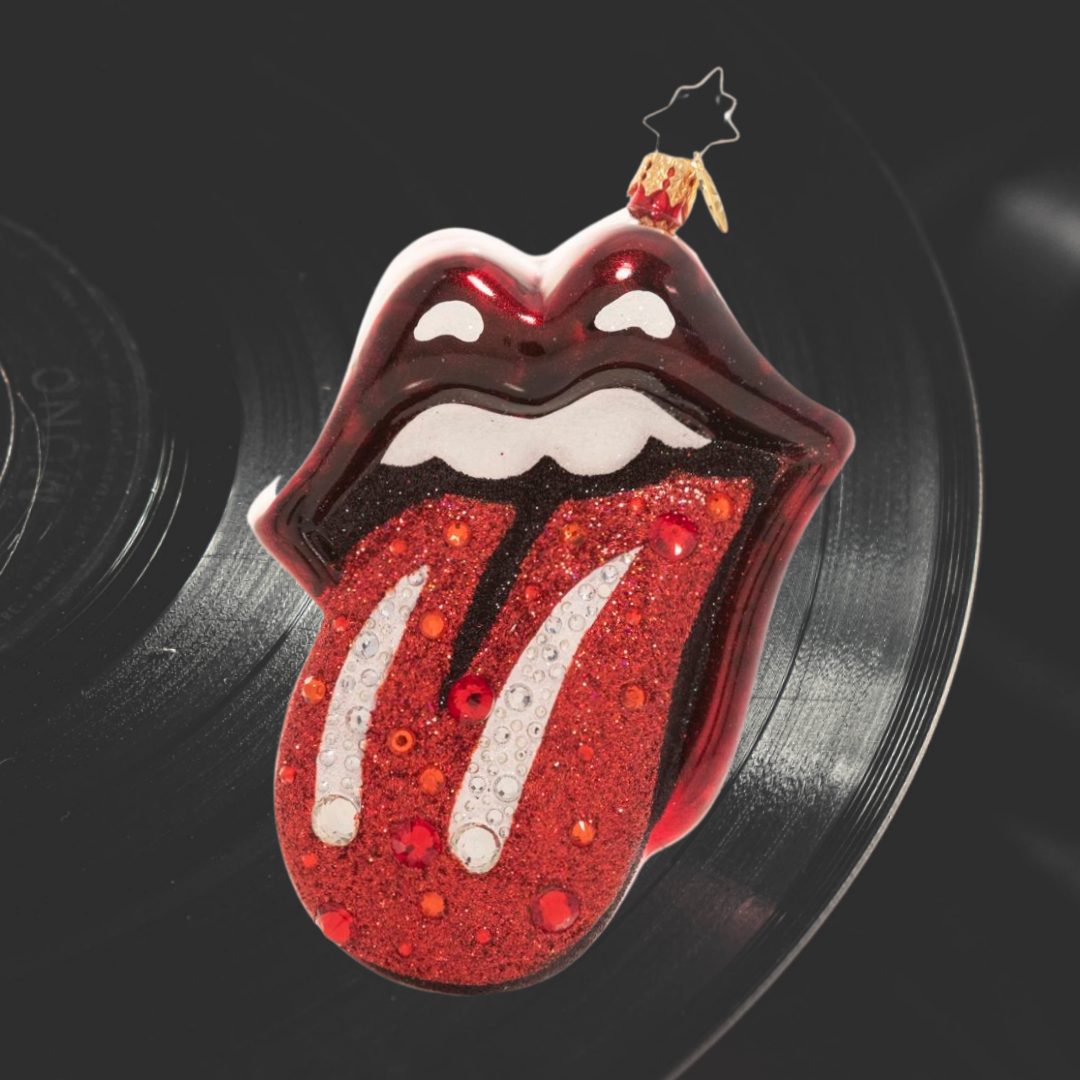 Ornament Description - Rolling Stones Diamond Anniversary: From 1962 to 2022… The Stones are turning 60! Celebrate this major milestone with this commemorative ornament featuring their famously cheeky Tongue Logo that reverses to reveal a Union Jack.
