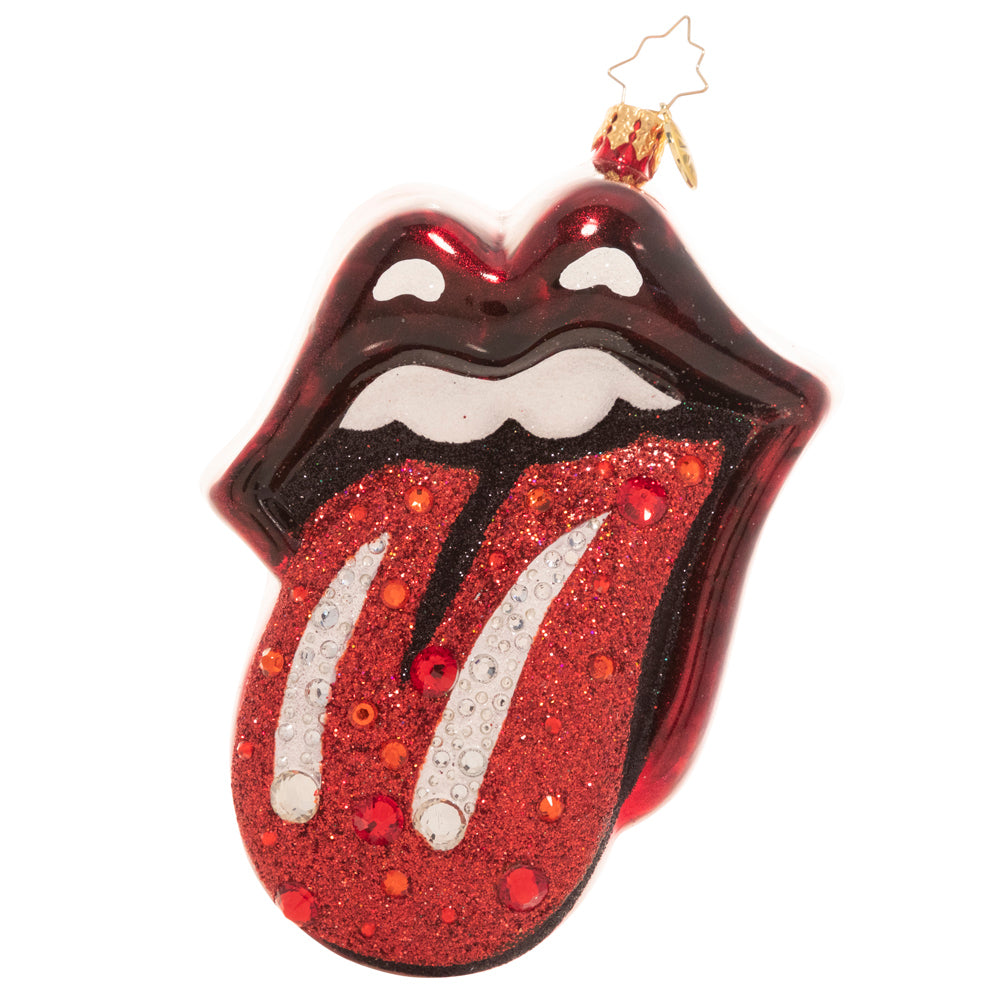 Front - Ornament Description - Rolling Stones Diamond Anniversary: From 1962 to 2022… The Stones are turning 60! Celebrate this major milestone with this commemorative ornament featuring their famously cheeky Tongue Logo that reverses to reveal a Union Jack.