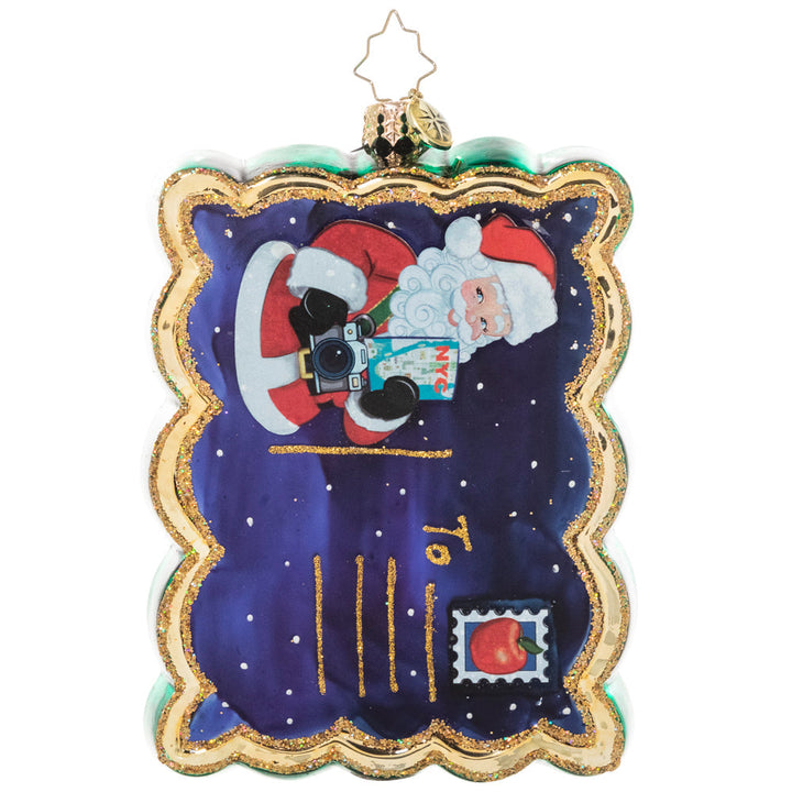 Ornaments - Description: Season’s Greetings from New York! The Big Apple goes all-out for the Big Day – celebrate NYC with this festive ornament.