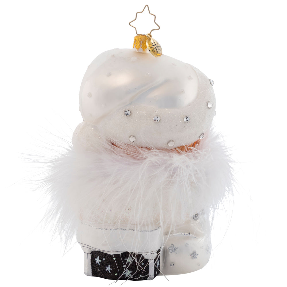 Back - Ornament Description - Holiday "Star": The Legend- nobody eclipses his stardom! This radiant Elton John ornament embodies everything the world loves about our Rocket Man: Showmanship, talent, and music for the ages. He's ready to steal the show on your Christmas tree this year!