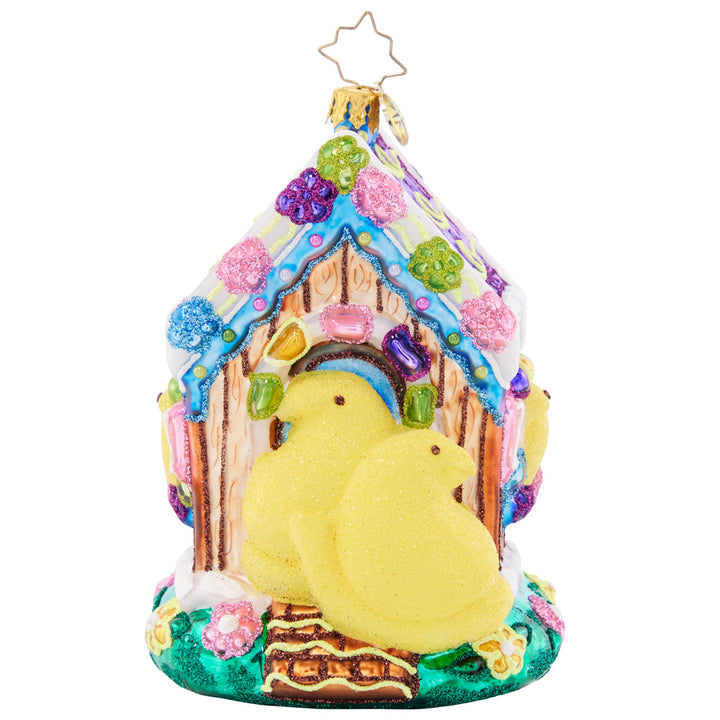 Front - Ornament Description - PEEPS® Have Sprung: Just hatched! Spring has sprung, and that means time for sweet PEEPS®! These iconic yellow marshmallow chicks are surrounded by a brightly colored cookie-Coop. Bring this treat into your home this holiday season!
