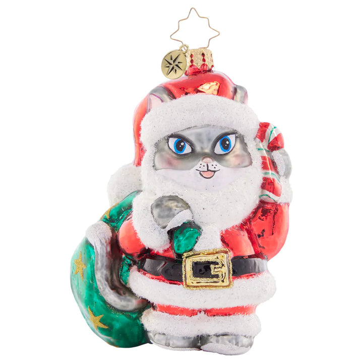 Front - Ornament Description - Very Meow-y Christmas: Santa Claus? Or Santa Claws? This festive feline friend is here to help deliver presents and cheer.