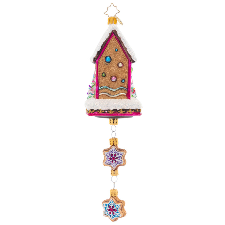 Back - Ornament Description - Cookie O' Clock: Would you look at the time on the cuckoo-cookie clock… It's half-past peppermint! This playful piece is a delightful dessert to add to your collection.