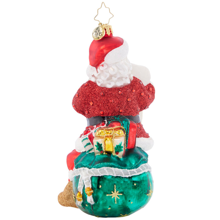Back - Santa made his list and checked it twice – he thinks 2023 will definitely be nice! Celebrate a wonderful year with this classic ornament.