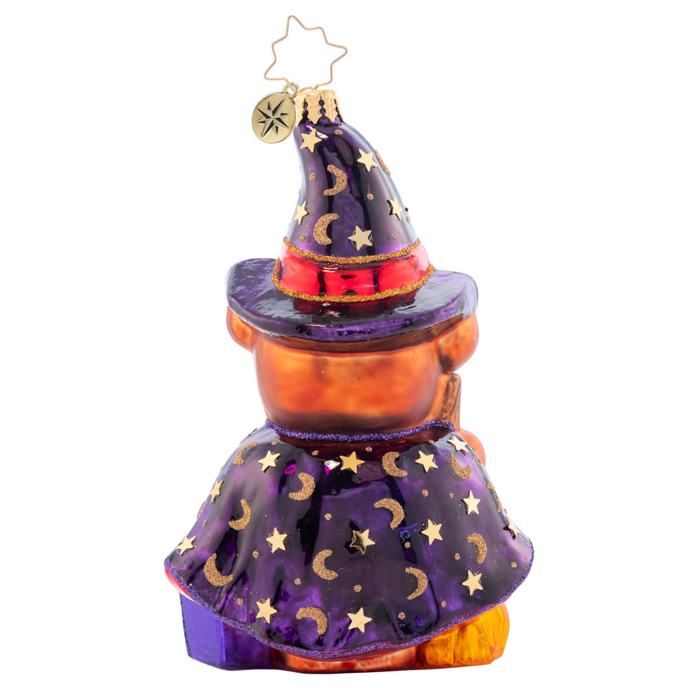 Back - Ornament Description - Boo Bear: This little teddy is doing his best to give you a scare. He shouts "BEWARE", but he's really just a giant cuddly bear.