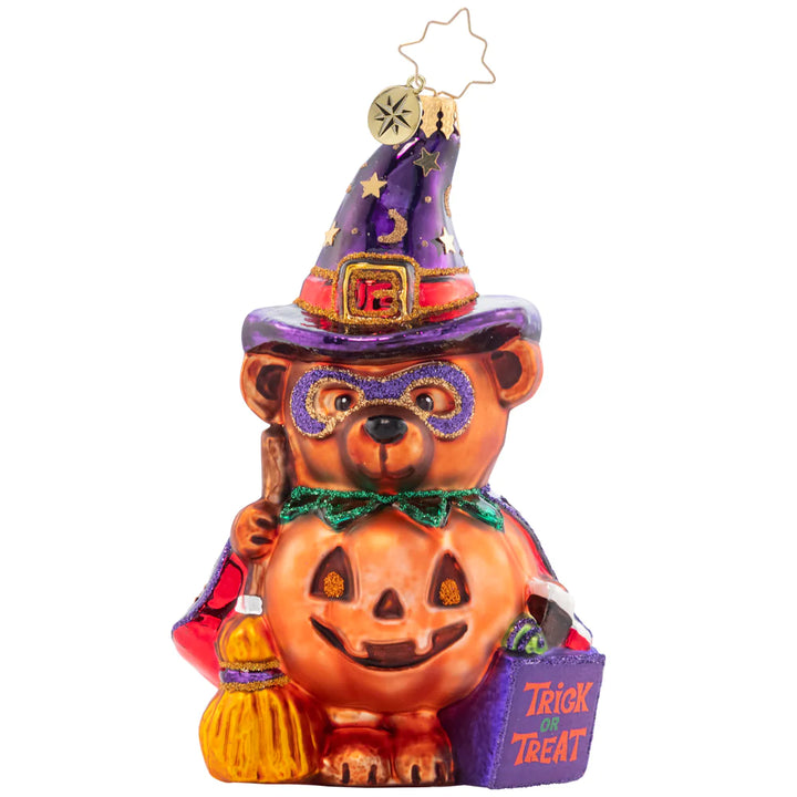 Front - Ornament Description - Boo Bear: This little teddy is doing his best to give you a scare. He shouts "BEWARE", but he's really just a giant cuddly bear.