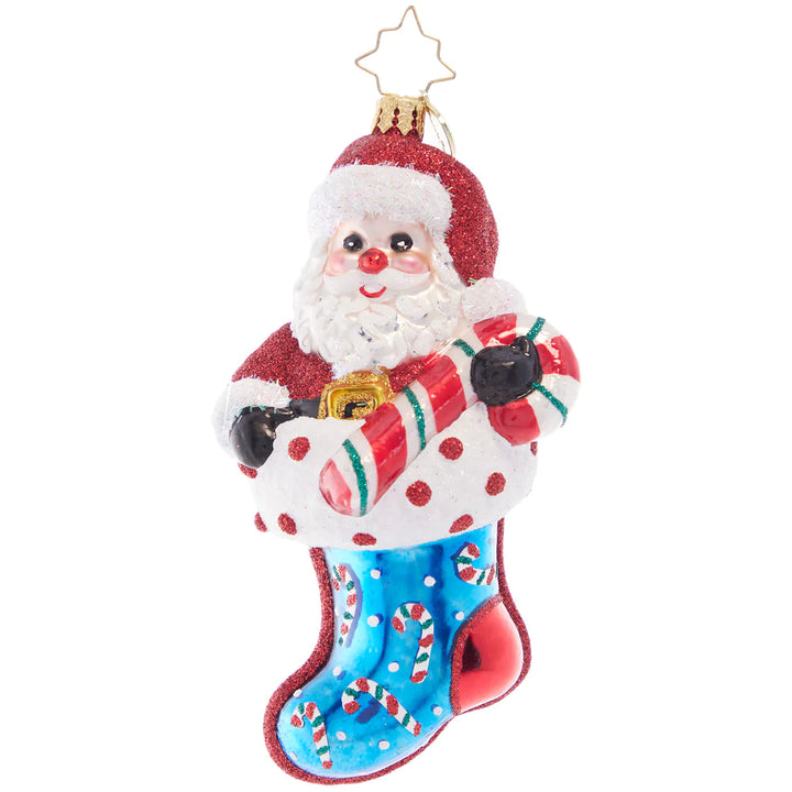 Front - Ornament Description - Love is The Best Medicine: Santa brings Christmas cheer to let you know that he is near. He'll never leave your side and comfort you this yuletide. A portion of the proceeds from the sale of this ornament will be donated to an organization supporting pediatric cancer awareness.