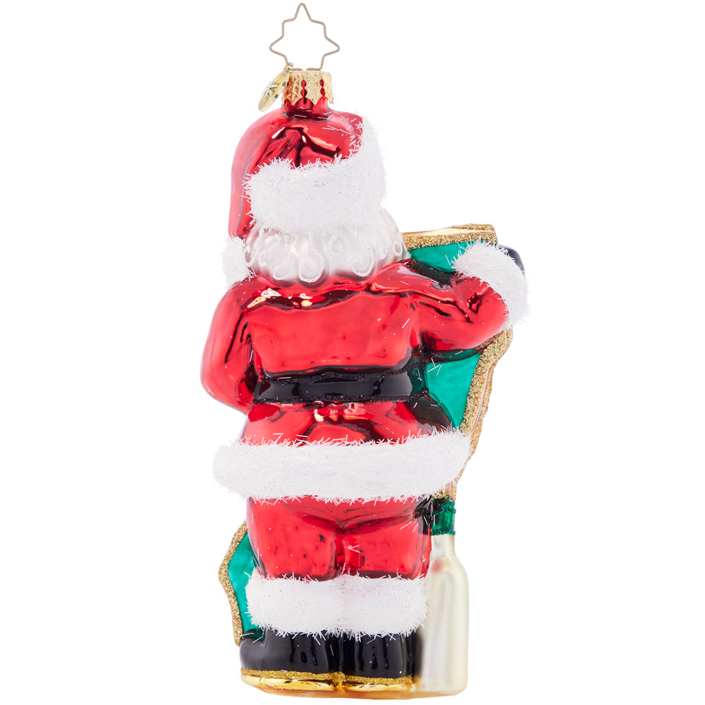 Back - Ornament Description - Cali Claus: Santa is ready for some surf and sun. He's going to the Golden State this winter and he'll have lots of fun! Welcome a bit of West Coast flair to your tree with this commemorative ornament.