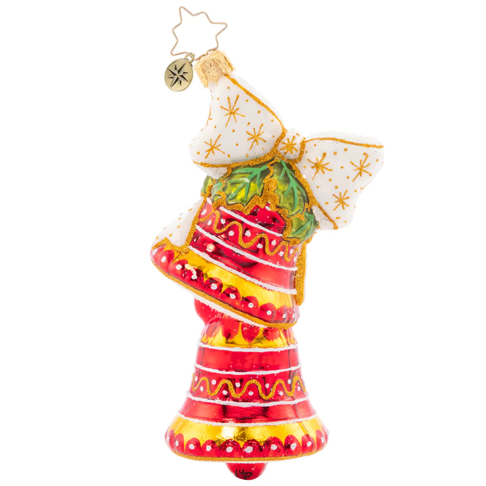 Front - Ornament Description - Classic Christmas Bells: Christmas bells are here to ring in the holiday cheer! Bring traditional elegance to your tree this year with this gorgeously gilded ornament.