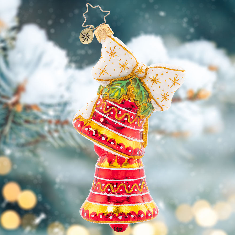 Ornament Description - Classic Christmas Bells: Christmas bells are here to ring in the holiday cheer! Bring traditional elegance to your tree this year with this gorgeously gilded ornament.