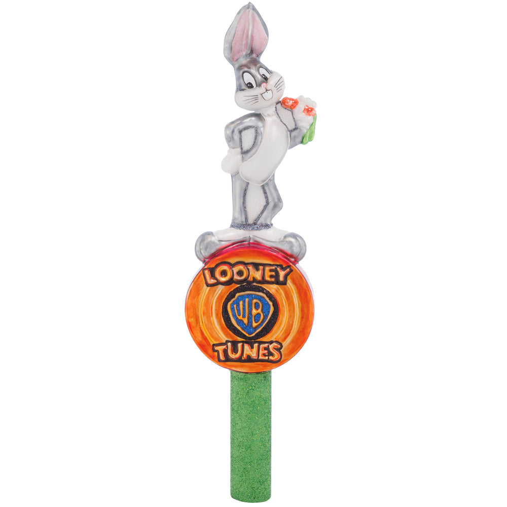 Finial Description - Looney Tunes Topper: To celebrate and honor 100 years of entertainment at Warner Brothers, we had to put the one and only Bugs Bunny on this finial. It's the perfect way to crown your tree. That's definitely not all, folks. . . Here’s to 100 more years to come!