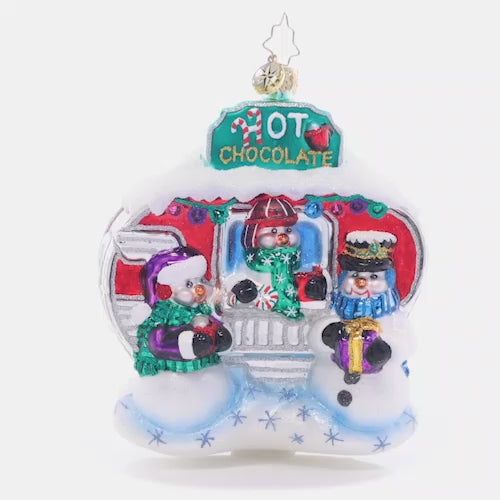 Video - Ornament Description - Cocoa in the Snow: It's time to relax and go with the flow, while enjoying some cocoa admist the snow. This time of year can be busy…soak up some hot chocolate to unwind and put you in a peaceful state of mind.