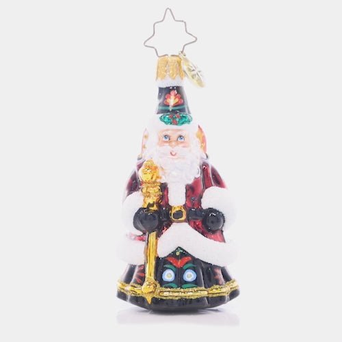 Video - Ornament Description - Festive Folk Santa Gem: Add some festive folk flair to your holiday season with the Little Gem edition of our 2022 Designer's Choice ornament.