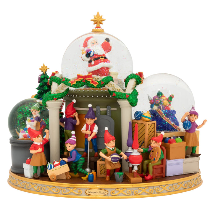 Snow Globe Description - Christmas is Coming!: Alright, boys and girls! This is not a drill. Christmas is right around the corner, and this workshop has about a million orders left to fill. But not to worryâ€”with a little magic and teamwork under Santa's watchful eye, this crew always gets the job done perfectly, and in record time. Join in the anticipation for Christmas with this whimsical snow globe. 