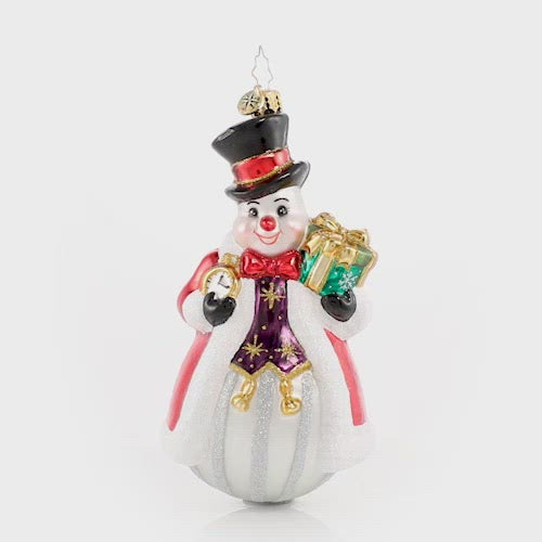 Video - Ornament Description - Counting the Minutes 'Til Christmas: It is the most wonderful time of the year! Frosty holds his trusty timepiece and keeps "watch" over all the North Pole holiday preparations. He just cannot wait for the big day!