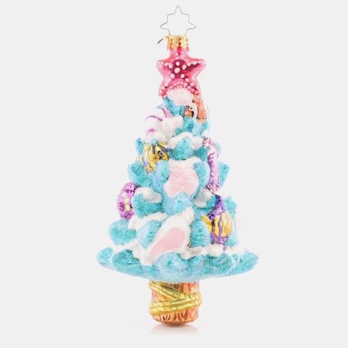 Video - Ornament Description - Tropical Seas Tree: The tropical fish swim free among the blue boughs of this undersea tree. You'll be wishing for waves this winter with this marvelous marine-themed piece. This video shows the ornament spinning slowly.