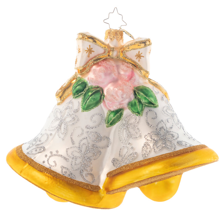 Back - Ornament Description - Forever Together Personalized: The merry chimes are pealing, soft and glad the music swells; gaily on the night wind stealing, sweetly sound the wedding bells. Hang this pair of wedding bells and celebrate love, both new and old! Note: Please allow approximately one month (on top of shipping time) for our elves to personalize your ornament.