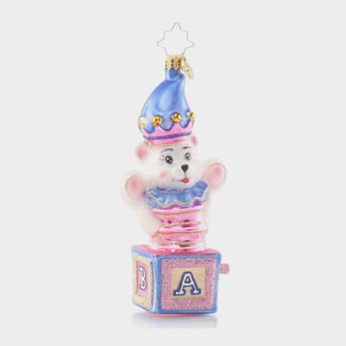 Video - Ornament Description - Baby Bear Surprise: Peekaboo, baby bear! This adorable fuzzy friend pops out from his hiding place to bring a dose of Christmas cheer to one and all.