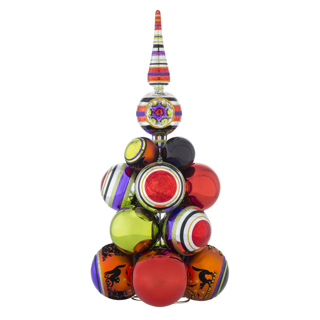 Table Top & Lights - Description: Halloween 17 Count Cluster Tree