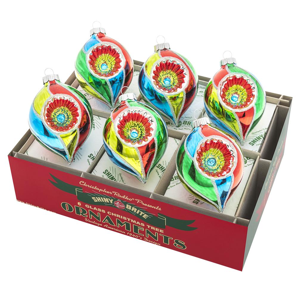 Ornament Set Description - Holiday Splendor 6 Count 3.25" Decorated Reflector Tulips: With its dimensional vintage-inspired shapes and vibrant colors, this six-piece ornament set is a show-stopper!