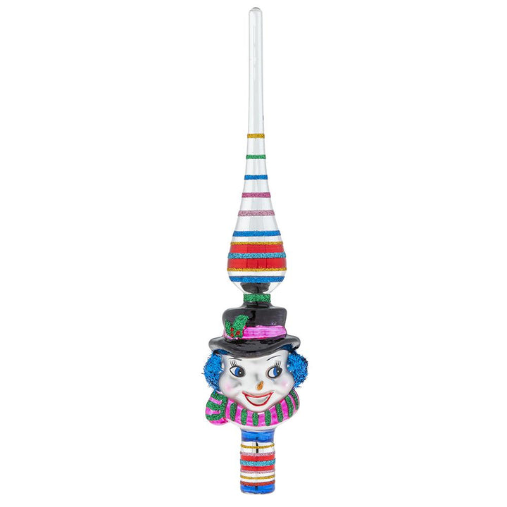 Finial Description - Christmas Confetti 11.5" Snowman Finial: This vintage-inspired snowman finial will be all smiles atop your tree! Bring him home and add some nostalgic cheer to your dÃ©cor.
