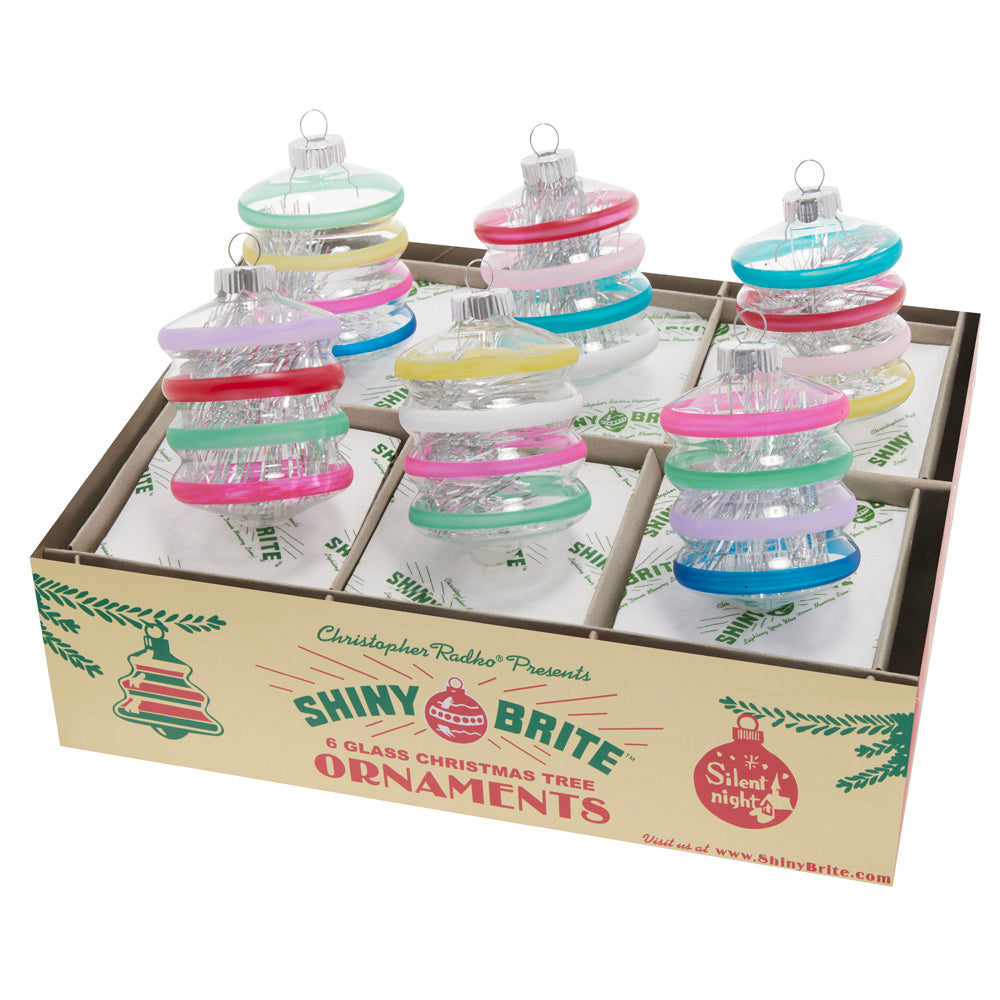 Ornament Description - Vivid Vintage 6 Count 3.25" Decorated Lanterns: These lantern-shaped ornaments shine so bright, they don't even need lights! Let these simple yet stylish cylinders stand out on your tree.