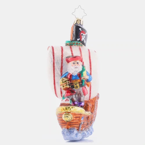 Video - Ornament Description - Captain Claus: Ahoy, Captain Claus! Santa is sailing the high seas, but instead of looting buried treasure, he's delivering it to all the good little girls and boys this Christmas.
